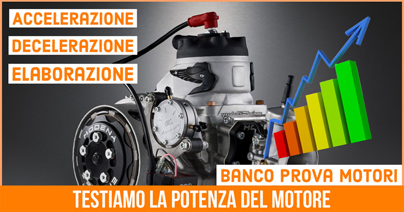 Motore go kart al banco prova